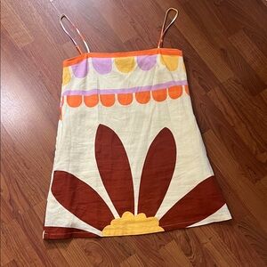 Gianni Bini mini Floral Dress in Cream and Orange